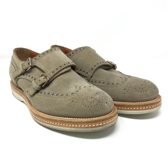 Santoni Italian Handmade Double Monk Strap Shoe 5 main image 4